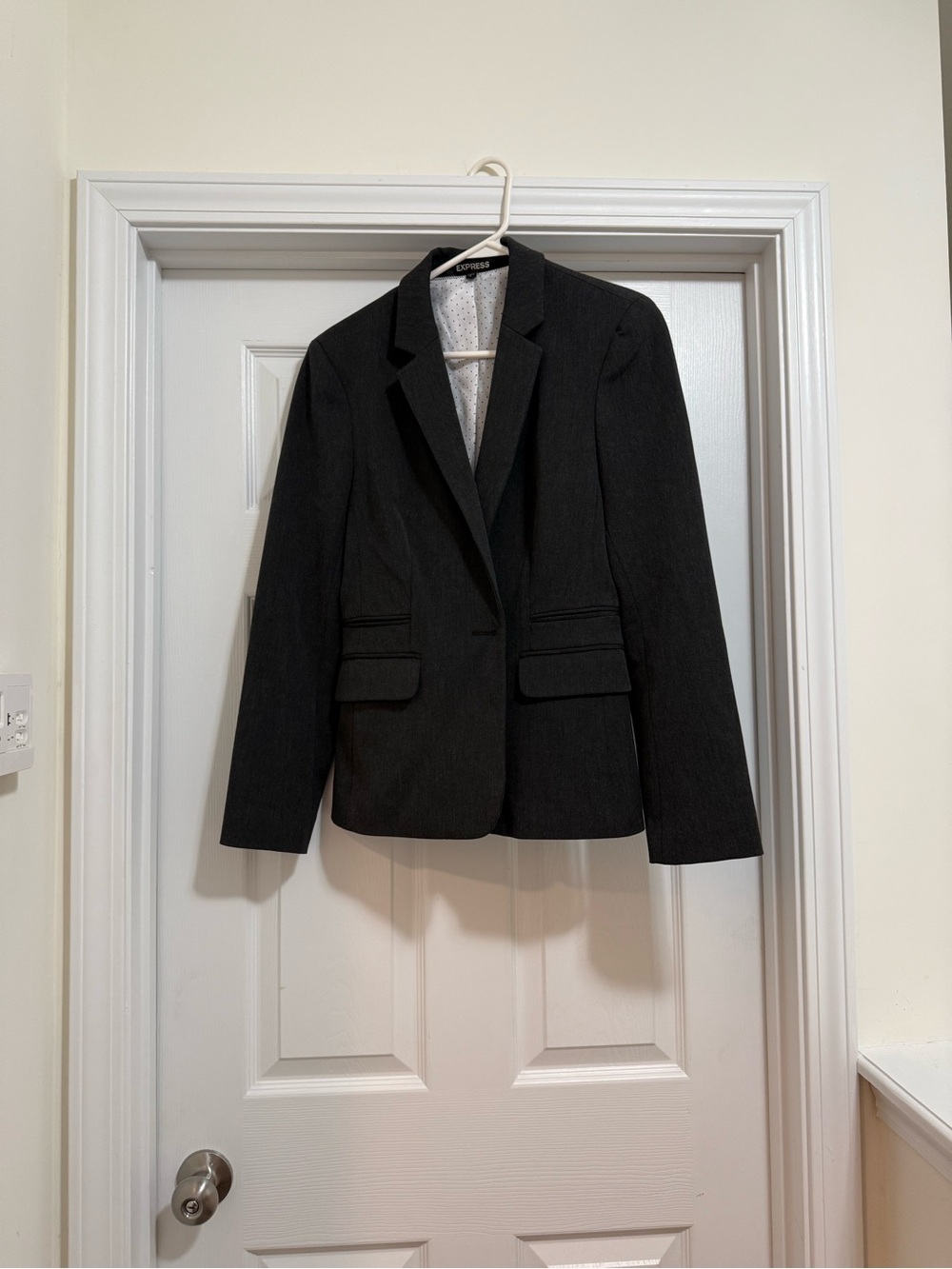 Express Black Tailored Single-Button Blazer